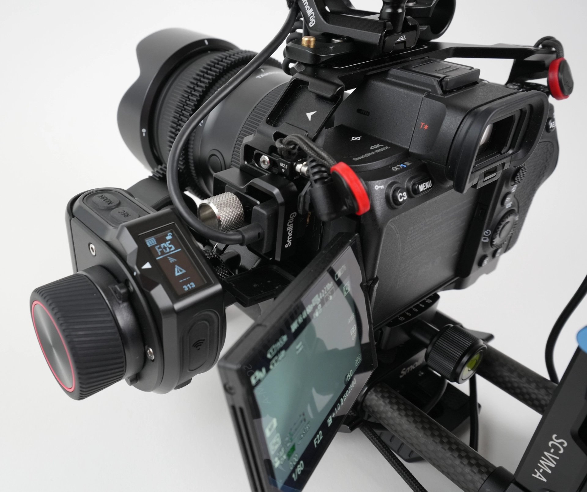 後方から見たカメラリグ